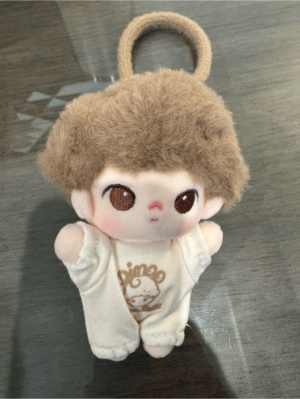 DimooWorld Soft-Faced Plush Keychain - Pink & Cream - Picture 5 of 7